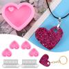 24pcs Keyrings Silicone Mold Washable Heart-Shaped Keyrings Making Mold For DIY Epoxy Resin Key Chain Ring Jeweley Pendants