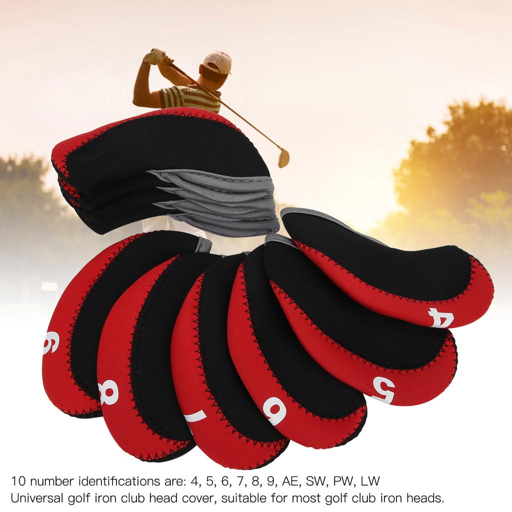 10PcsCelsiusset Leather     Iron Head Covers   Putter   Head   Case Set