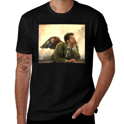 Castiel Renaissance Style T-Shirt Man T Shirts Graphic Cotton T Shirt Pack T-Shirt