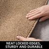 Non-slip Imitation Sisal Rug Wear Resistant No Shedding Machine Washable Woven Floor Mat For Kitchen Cuttable Hallway Balcony