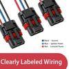 3 Pack Polaris Bus Bar Connectors – Pulse Bar Power Plug Harness for Ranger XP 1000 / RZR / RS1 / General 2018–2025 (Black Blue Red)