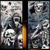Window Sticker - AIMOONSA - Halloween Skull 03 - Removable - Skull Pattern & Skeleton - Multicolored