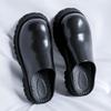 Fashion Fashion Summer Sandals Classic Mens Leather Muller Shoes Outdoor Simple Male Slippers Handmade Business Half Drag Beach Shoes
