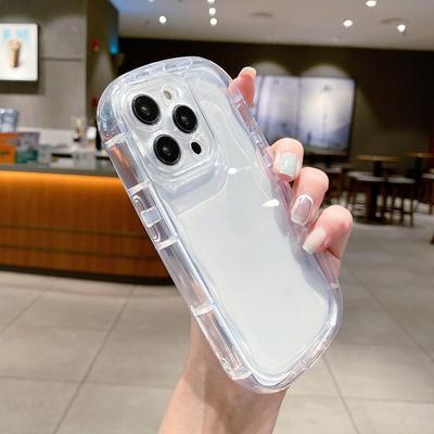 Прозорий мильний чохол для iPhone 16 15 14 13 12 11 Pro Max XR XS MAX 7 8 PLUS MINI Захист камериПодушка безпеки Протиударний чохол