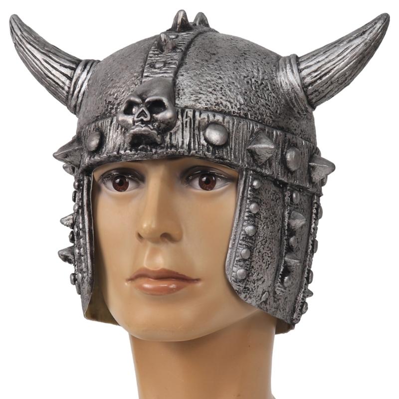 Horned Hat Roman Battle Costume Accessory Soft Latex Ancient Fighter Helmet For Role Playing And Cosplay