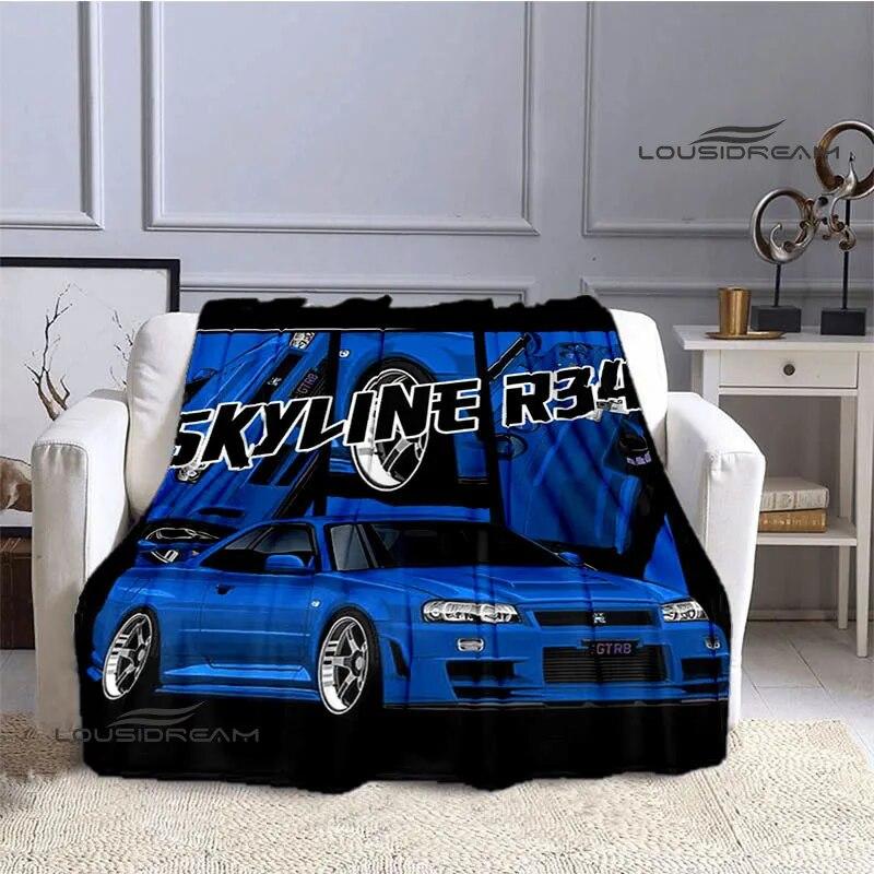 GTR Racing Retro Printed Blankets Warm Blanket Soft and Comfortable Home Travel Bed Blanket Picnic Blanket Birthday Gift