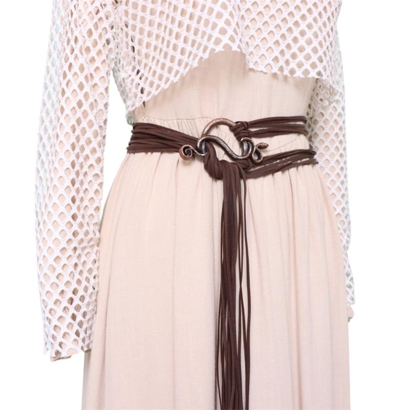 Medieval Extra Long Rope Belt Vikinges Trolles Crosses Rope Belt Norses Witch Waist Belt Long Rope Rings Knotted Belt