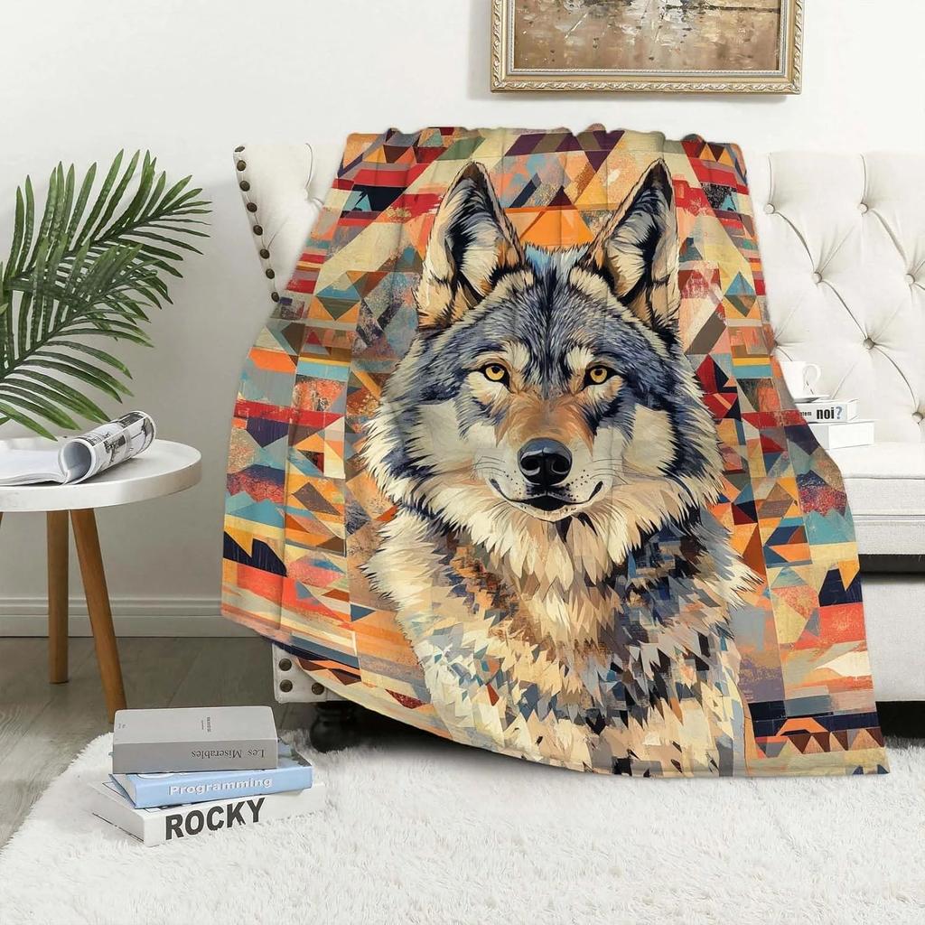 Elephant Design digitalprinted polyester Bedroom velvet flannel soft sofa cover blanket Fleece soft sofa cover blankets