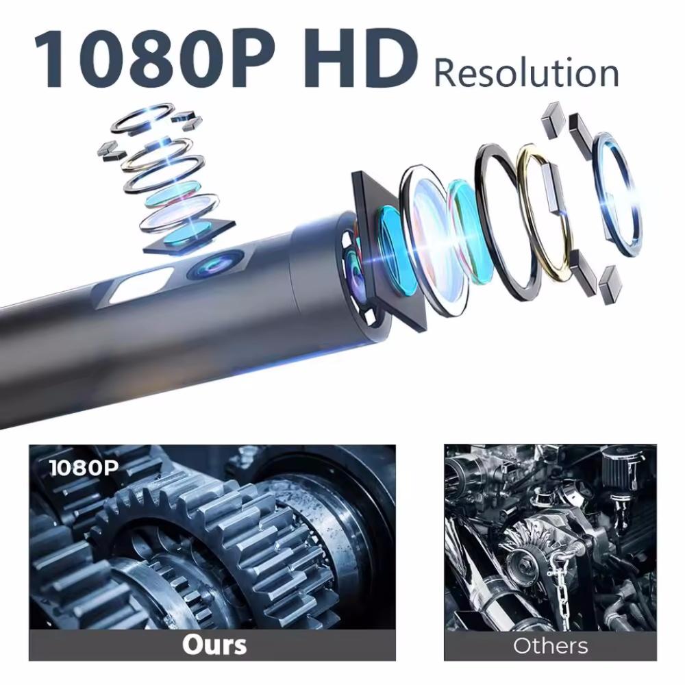 8mm 1080P Endoscope Automotive Boroscope Inspection Device Camera For Apple Iphone IOS Smart Phone Android Type C Cars Mobile