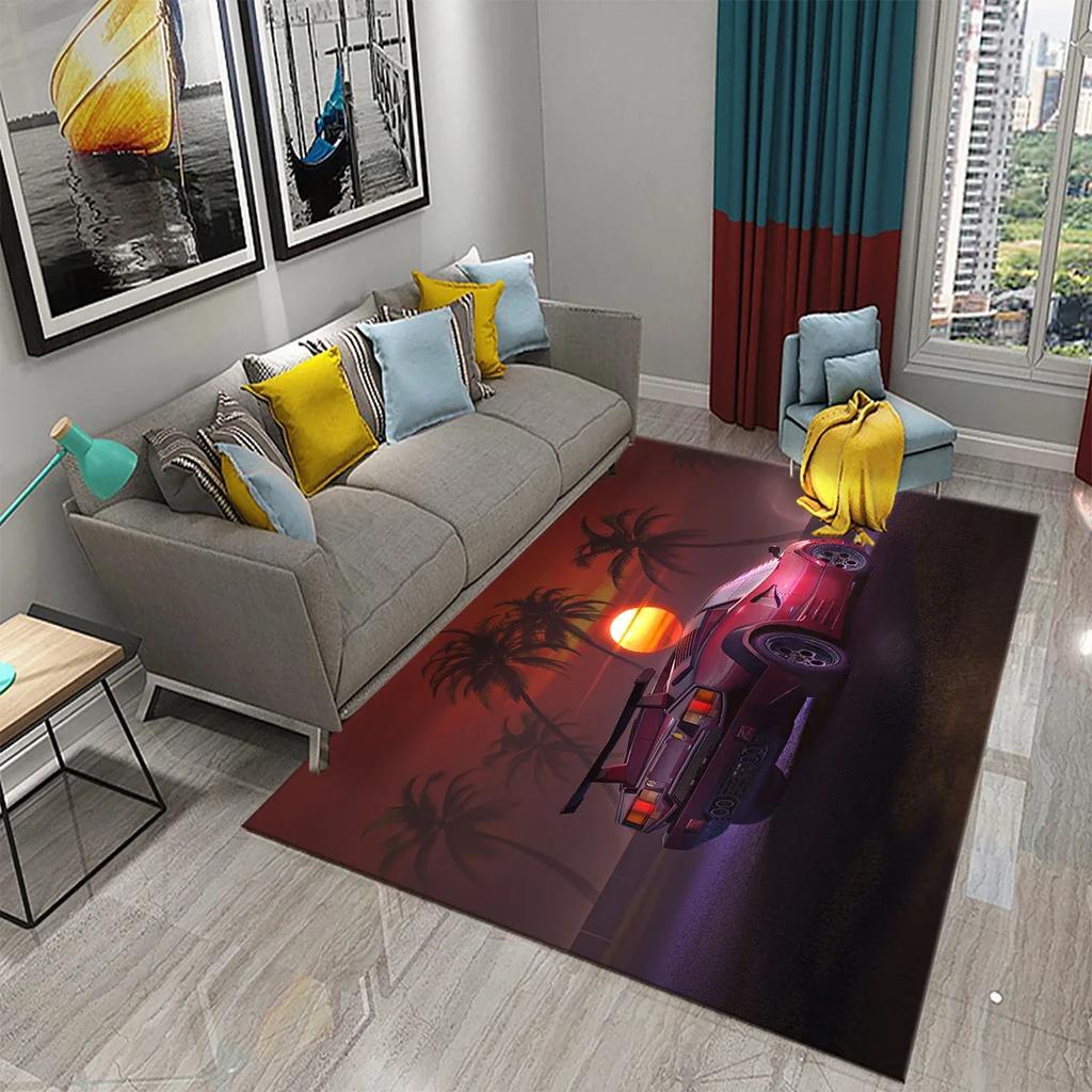 Classic Retro Poster Carpet for Living Room Bedroom Mat Home Decor Childrens Room Floor Rug Bathroom Mat Doormat Entrance Carpet