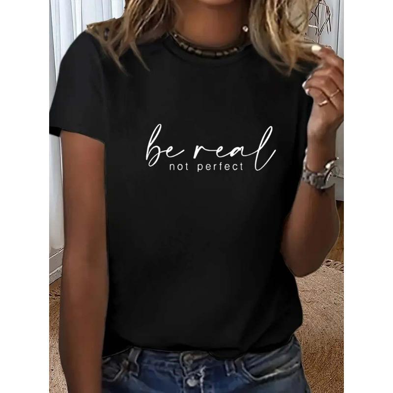 Summer Round Neck 3D Fashionable and Minimalist Print Top Fashionable Casual Short Sleeved Women's T-shirts