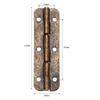DRELD 10 Stück oder 2 Stück Antik-Bronze Schrank Holz Schmuckschatulle Geschenk Weinkiste Retro Dekor Möbel Lange Scharniere 6 Löcher 51*16mm