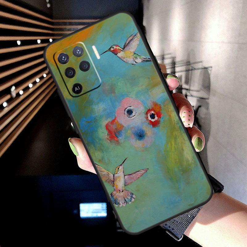 Hummingbird Case For Oppo A78 A98 A18 A38 A58 A60 A80 A40 A77 A57 A17 A74 A54 A94 A96 A76 A16 A15 A5 Pro