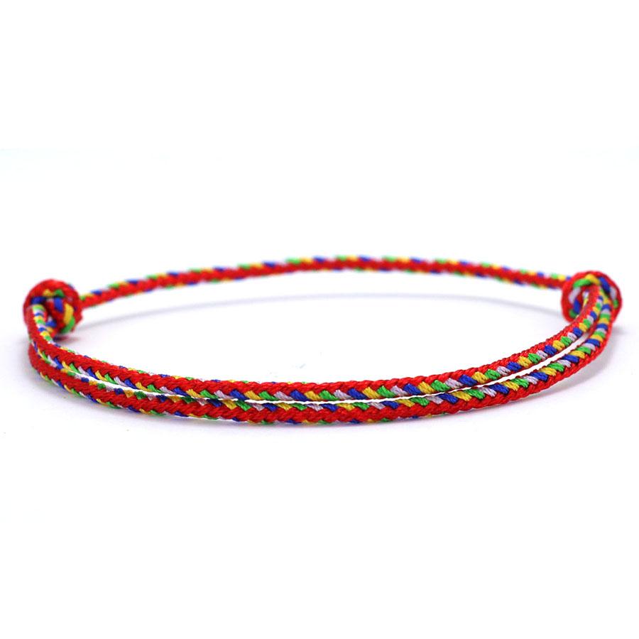 

Lucky Red Cord Chain Bracelet Unisex Versatile 4 Colors Grade A 2mm Ethnic Rope Braslet Sliding Adjustable Valentine Day Braclet красный