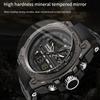 SANDA Electronic Watch Trendy Cool Electronic Watch Multi-function Alarm Clock Men's Wristwatch