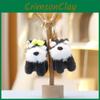 Stuffed Cute Schnauzer Animal Doll Keyring Pendant For Backpack And Decor Car