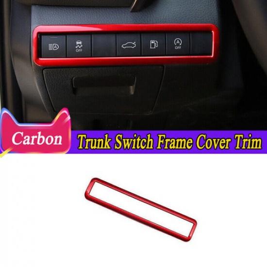 Fit For Toyota Camry 2018- ABS Red Interior Trunk Switch Frame Cover Trim
