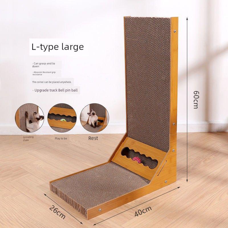 

Large Vertical Wall Pet Supplies Cat Scratch Board L-type cat scratch plate