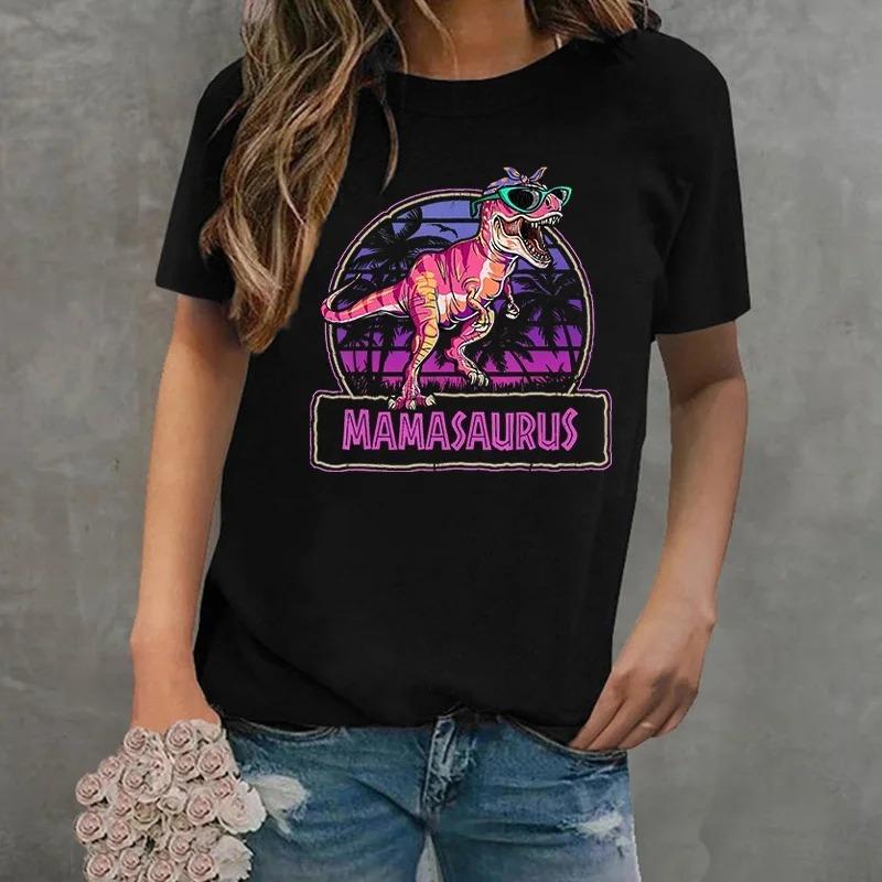Mother'S Day Mamasaurus Dinosaur T-Shirt Men Women Fashion Harajuku T Shirt Summer Cool Short Sleeve Hip Hop Top