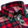 8XL Herren Flanellhemden Herren Langarm Freizeit Herrenhemden Langarm 100% Baumwolle Große Größe Einzelne Tasche Herren kariertes Hemd