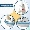 Mini Sailboat Model Beach Nautical Decorative Crafts Table Ornament Home Decor for Housewarming