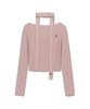 Malittepeulangsowajeobeo W Muffler Set Knit Pink