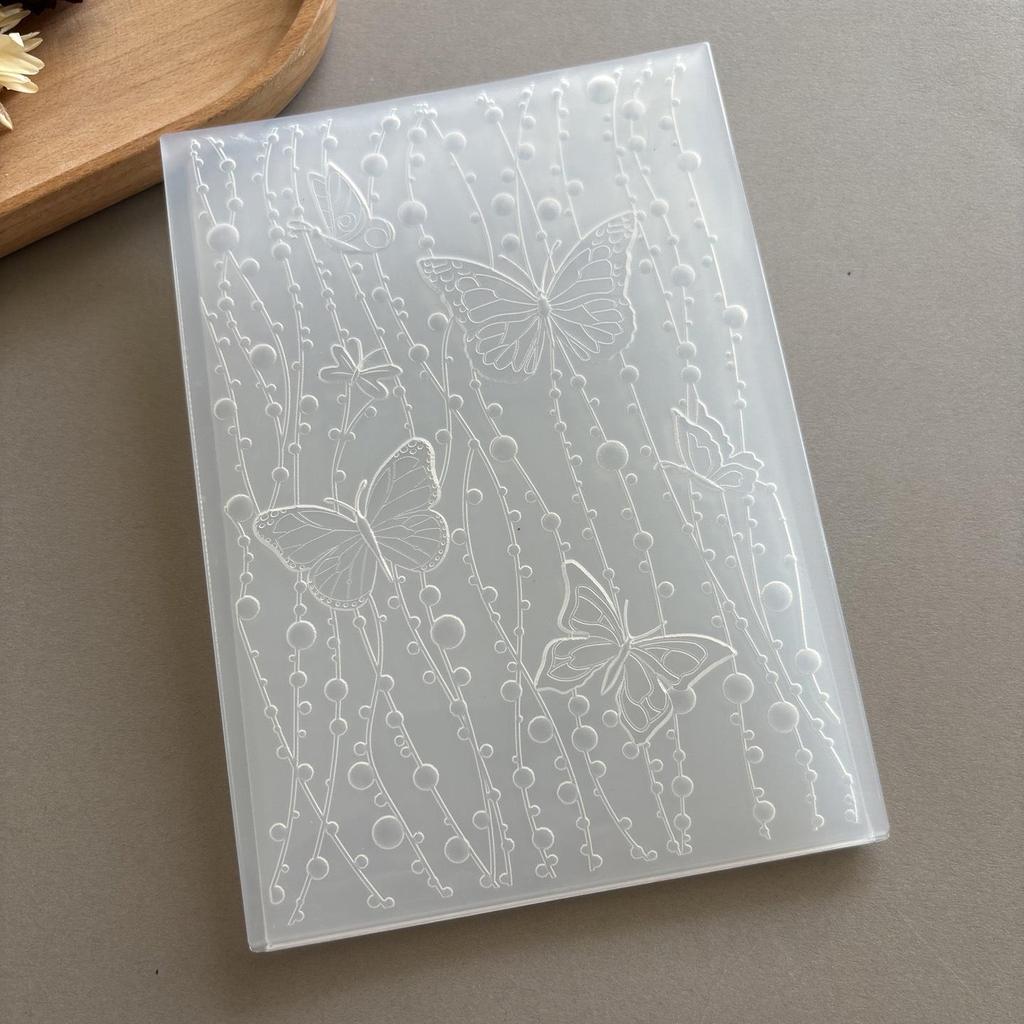 3D Embossed Butterfly Texture Mold for DIY Journal Crafting