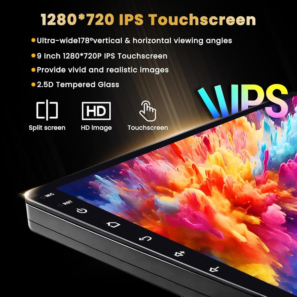 8-Core 4+64GB Android Car Stereo for Mazda 3 2010-2013, 9' IPS Touchscreen with CarPlay, Android Auto, GPS, WiFi, Bluetooth, DSP