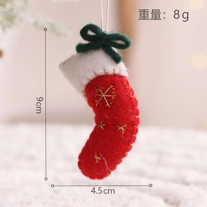 Christmas Tree Decoration 2025 Felt Christmas Tree Pendant Xmas Stockings Santa Claus Snowflakes For Home Natal Decor