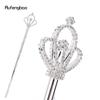 Corona in Lega di Diamante Bianco Bacchette Fatate Bacchette da Principessa per Bambina Bacchetta da Angelo per Bambini 47cm