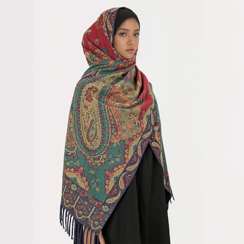 High-End Damen Schal Herbst und Winter Schal Dual-Purpose Kernzwirngarn Verdickter Warmer Schal