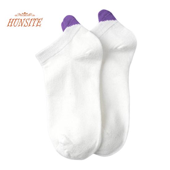 

1 пара милых нескользящих носков до щиколотки с вышивкой сердечек, эластичные короткие носки с низкой трубкой для девочек, стильный комфорт фиолетовый