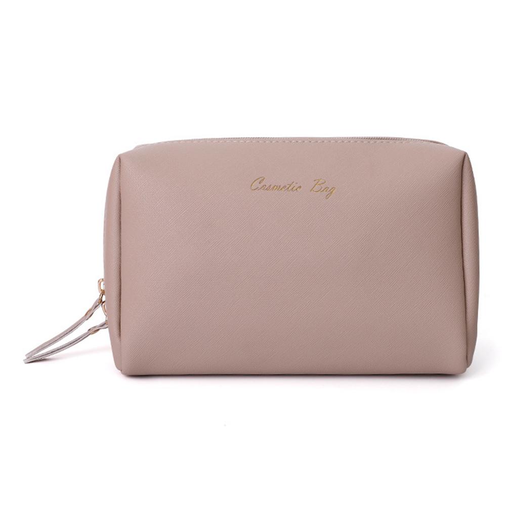 

HK8025 Large Capacity Waterproof Makeup Toiletry Bag Travel Supply Organizer PVC Cosmetics Bag,Size: L Brown