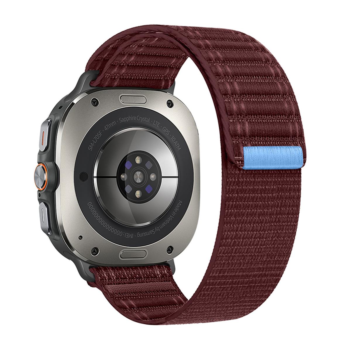 

Ремешок для Samsung Galaxy Watch Ultra 47мм 2025 ремешок браслет нейлоновый сменный ремешок Galaxy Ultra 47mm вино красного