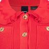 PINKO Pink Short Ruffle Hem Knit Cardigan Jacket Women jackets Red 103160A1Q3-R48