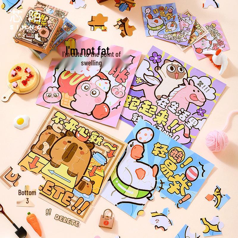 

Xinmo Cute Cartoon Sticker Puzzle Book: DIY Educational Toy for Children