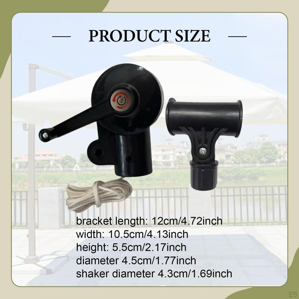 Deck Umbrella Crank Handle Bracket Steering Assembly Leisure Shade Attachment for