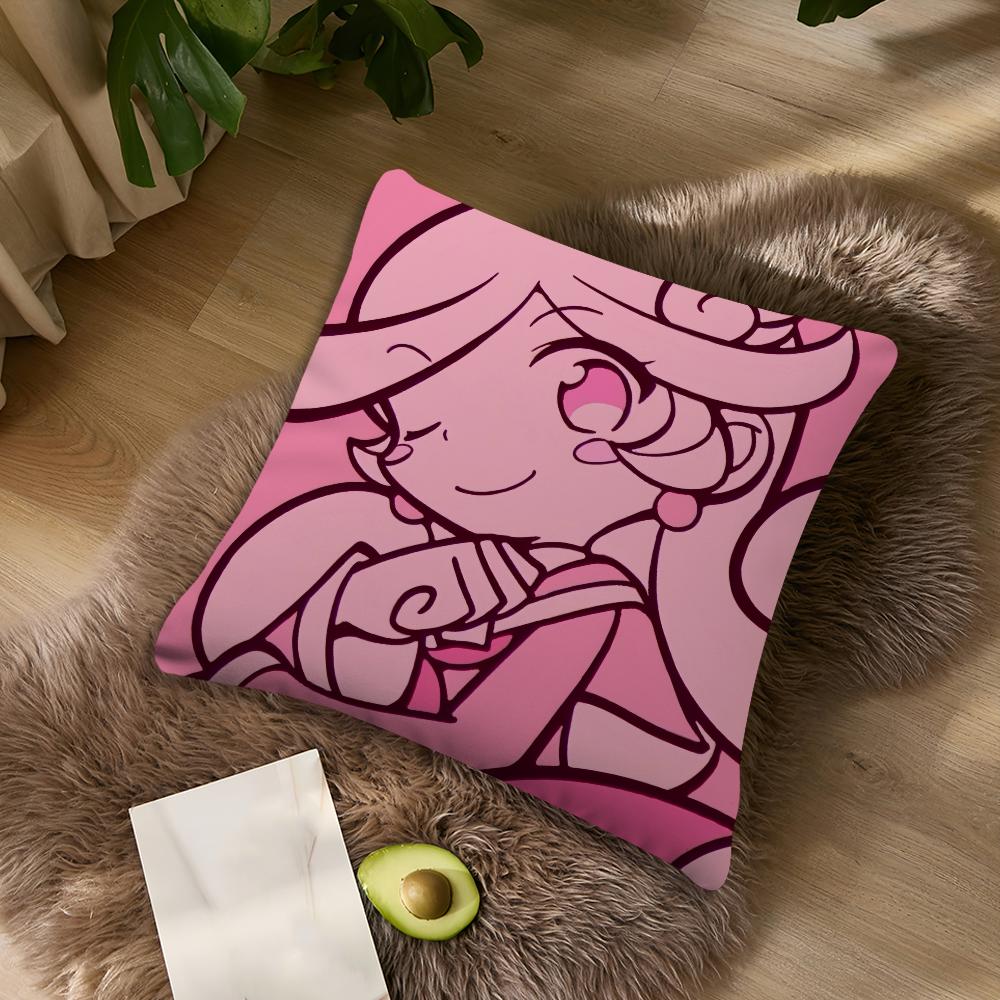 Game P-Puyo P-Pop F-Fever Anime Sig For Bedroom Car Coffee Shop Room Soft and Living Room Sofa Decorative Pillow Cover Case