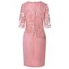 Plus Size Lace Fashion Evening Dress for Women – Elegant and Trendy Design