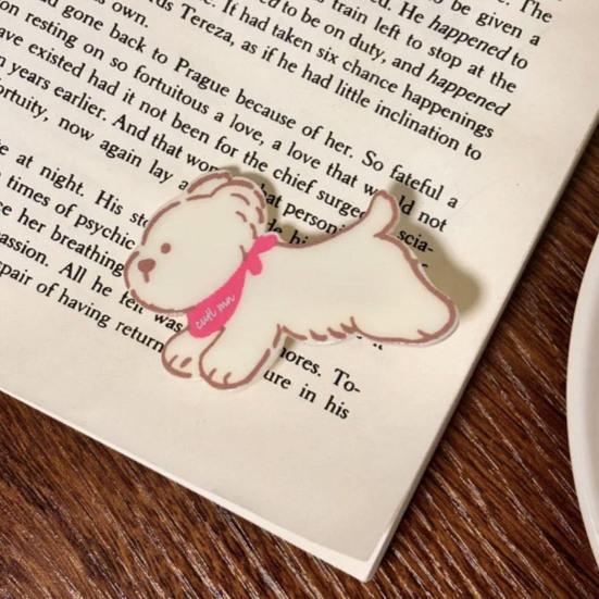 2Pcs Girl Hairpin Acrylic Color Matching Puppy Shape Hair Clips Lightweight Side Bang Hair Pins Hair Styling Accessories