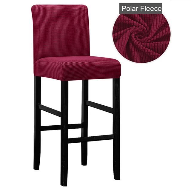 1/2/4/6 Pieces Velvet Fabric Bar Chair Cover Big Elastic High Stool Chair Protector Seat Case for Dining Room