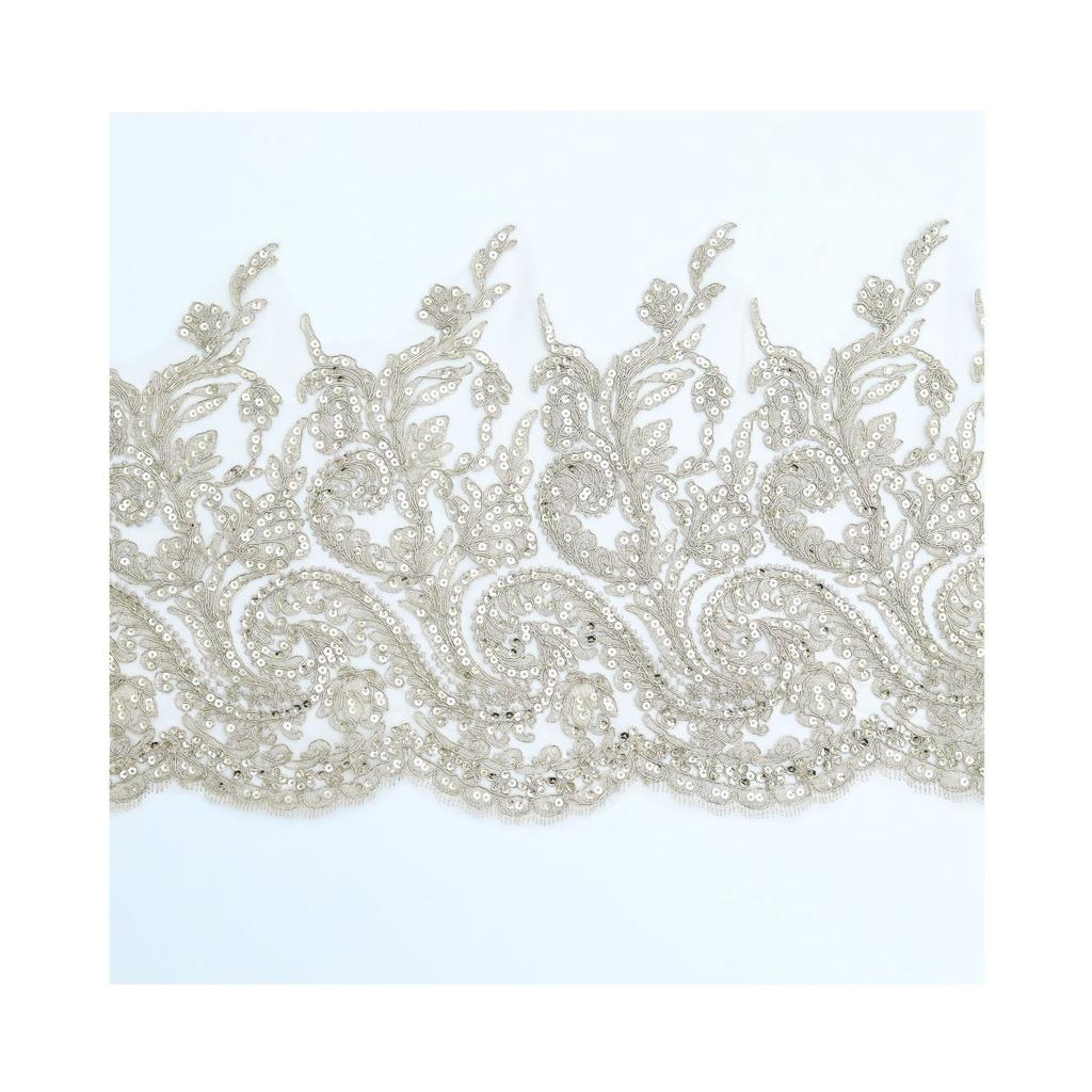 Gold Bone Rope Mesh Bottom Car Bone Bead Lace 28Cm Car Bone Mesh Yarn Bead Lace Embroidery Lace Accessories