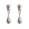 Simple Stud Earrings 2025 Trend Jewelry for Women Silver Color Water Drop Two Use Metal Ear Stud Cute Korean Small Earring Gift