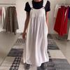 New Summer/Fall Women's Loose-Fit Waist-Tied Cotton-Linen Maxi Dress