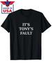 Men's Cotton T-Shirt | 'It's Tony's Fault' Humorous Graphic Tee | 100% Cotton |