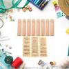 8Pcs Wooden Needle Storage Tubes with Labels for Sewing Pins Knitting Needles