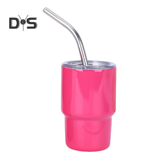 

1/6 шт. нержавеющая сталь стакан-рюмка с крышкой-соломинкой 90/150 мл мини многоцелевой стакан для коктейлей кофе виски портативный контейнер для напитков 90ML розы красного