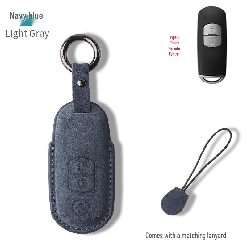 Premium Suede Buckle Key Case for Mazda CX-4, CX-5, Axela, Atenza, and Old Mazda 6