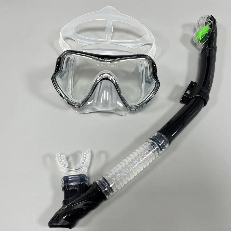 Underwater Snorkeling Half Face Face Children Swimming Mask Set Scuba Diving Respirator Masks Anti Fog Safe Breathing for Adult QY306+288