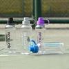 1000ml Sport-Wasserflasche mit Becher Tragbar Kapazität Auslaufsicher Shaker Griff Großes Trinkgeschirr Transparent Outdoor